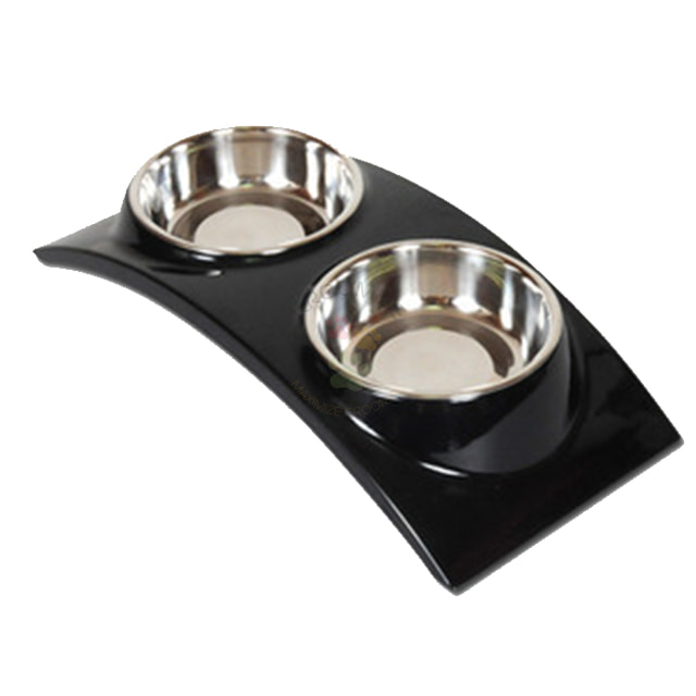 수퍼펫  레인보우 2구 식탁 블랙 강아지 고양이 밥그릇 물그릇