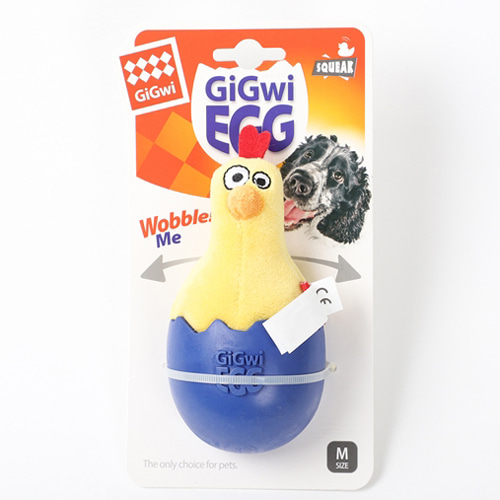 GIGWI 긱위 무독성 치킨 오뚝이 삑삑이 스트레스해소 강아지 장난감