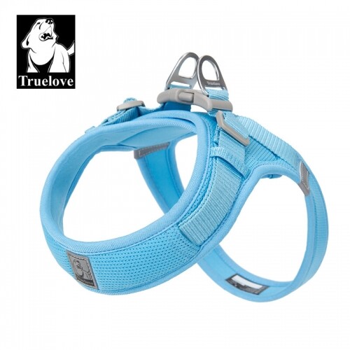 트루러브 하네스 가슴줄 TLH3013 블루 강아지 산책 훈련 용품 사이즈 큼